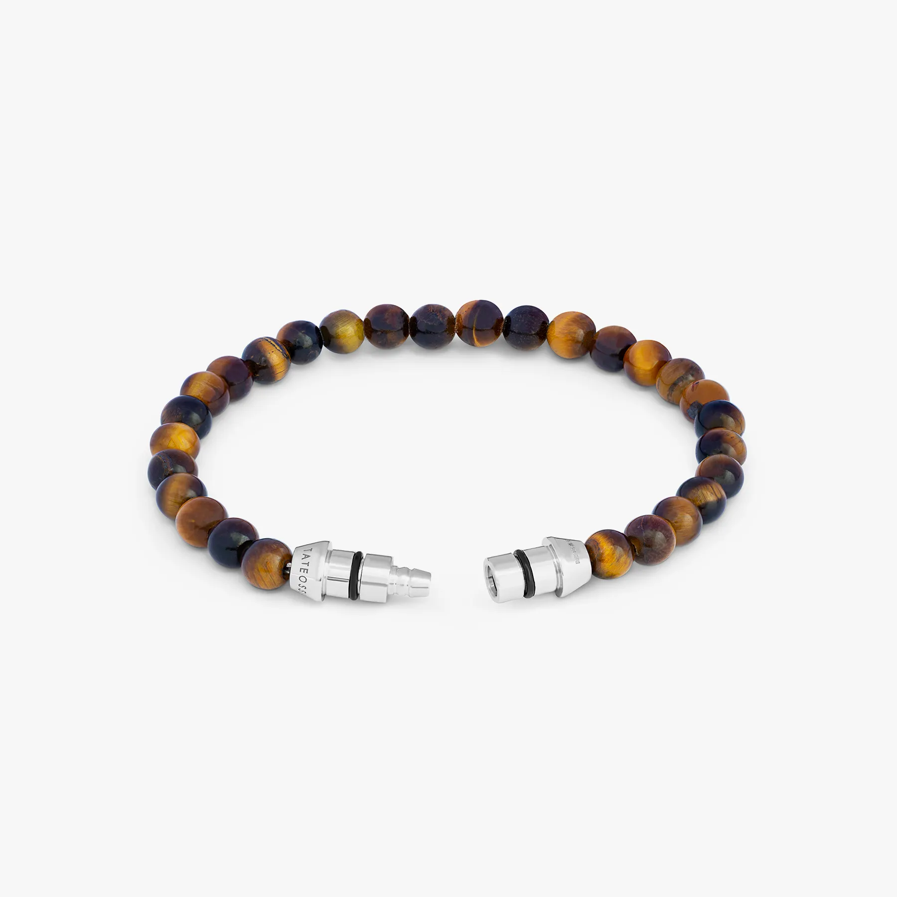 Lucky Me Beaded Bracelet In Brown Tiger Eye