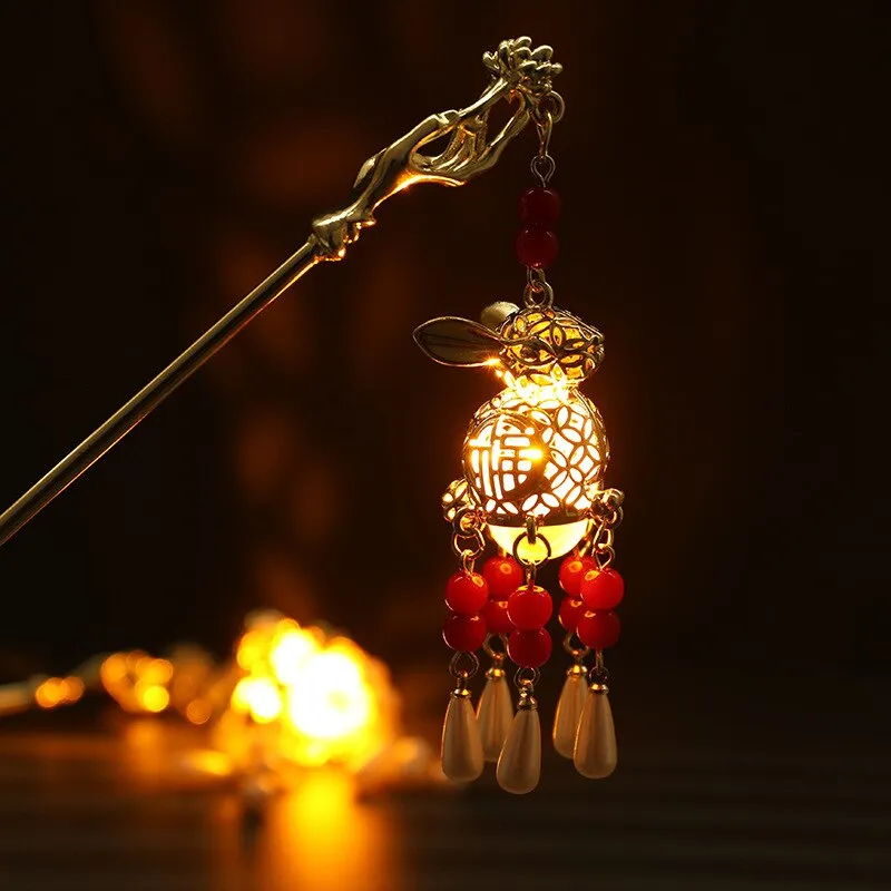 Luminous Stylish Butterfly Lantern Hairpin