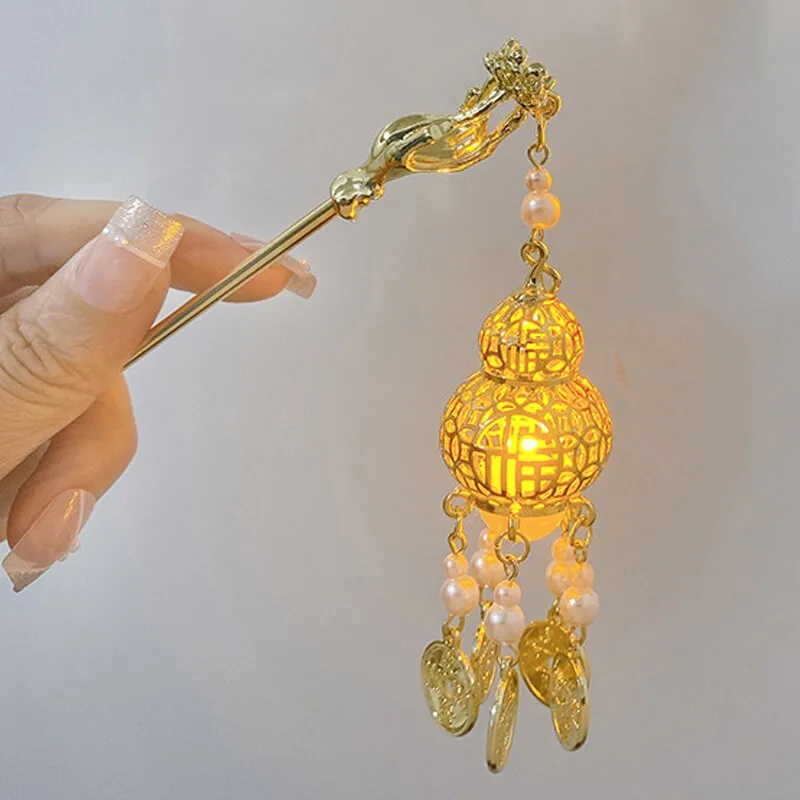 Luminous Stylish Butterfly Lantern Hairpin