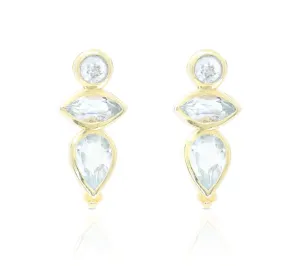 Mabel Topaz Gold Stud