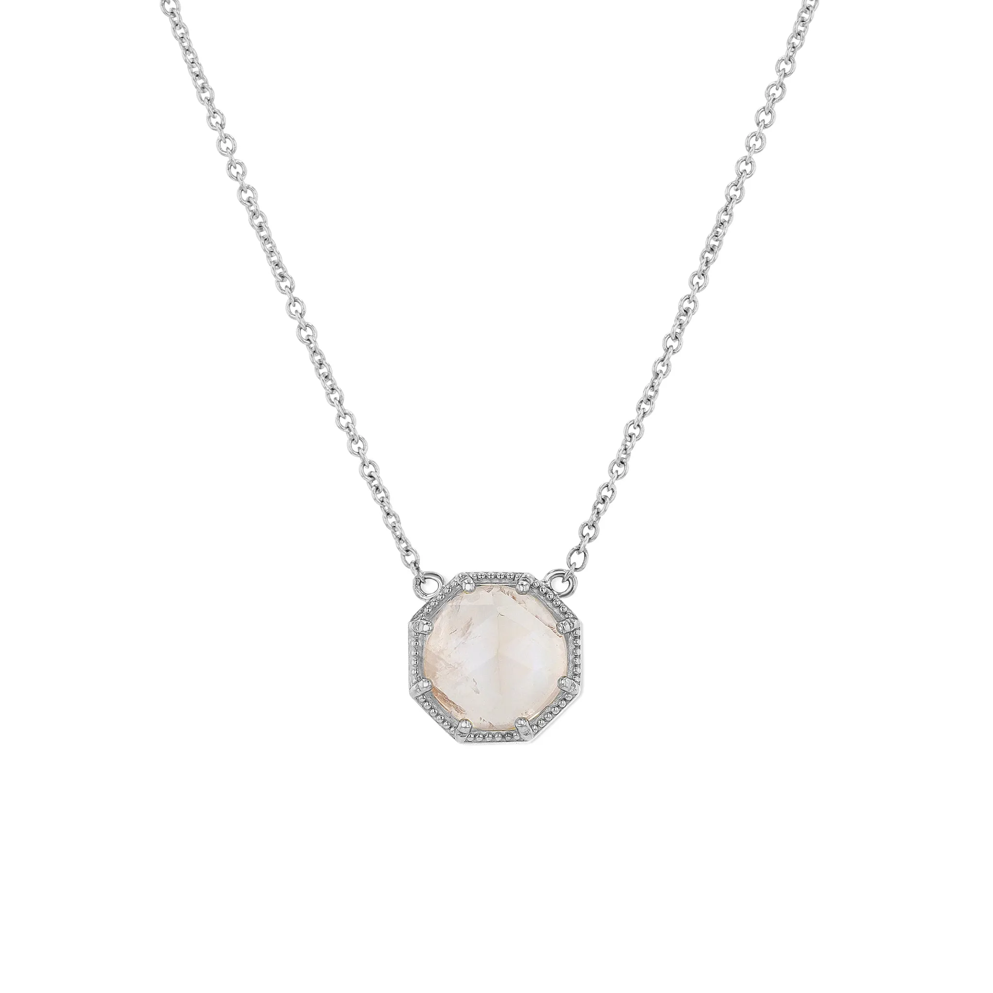 Maman Crown Bezel Moonstone Necklace