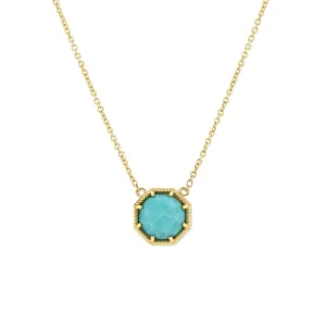 Maman Crown Bezel Turquoise Necklace