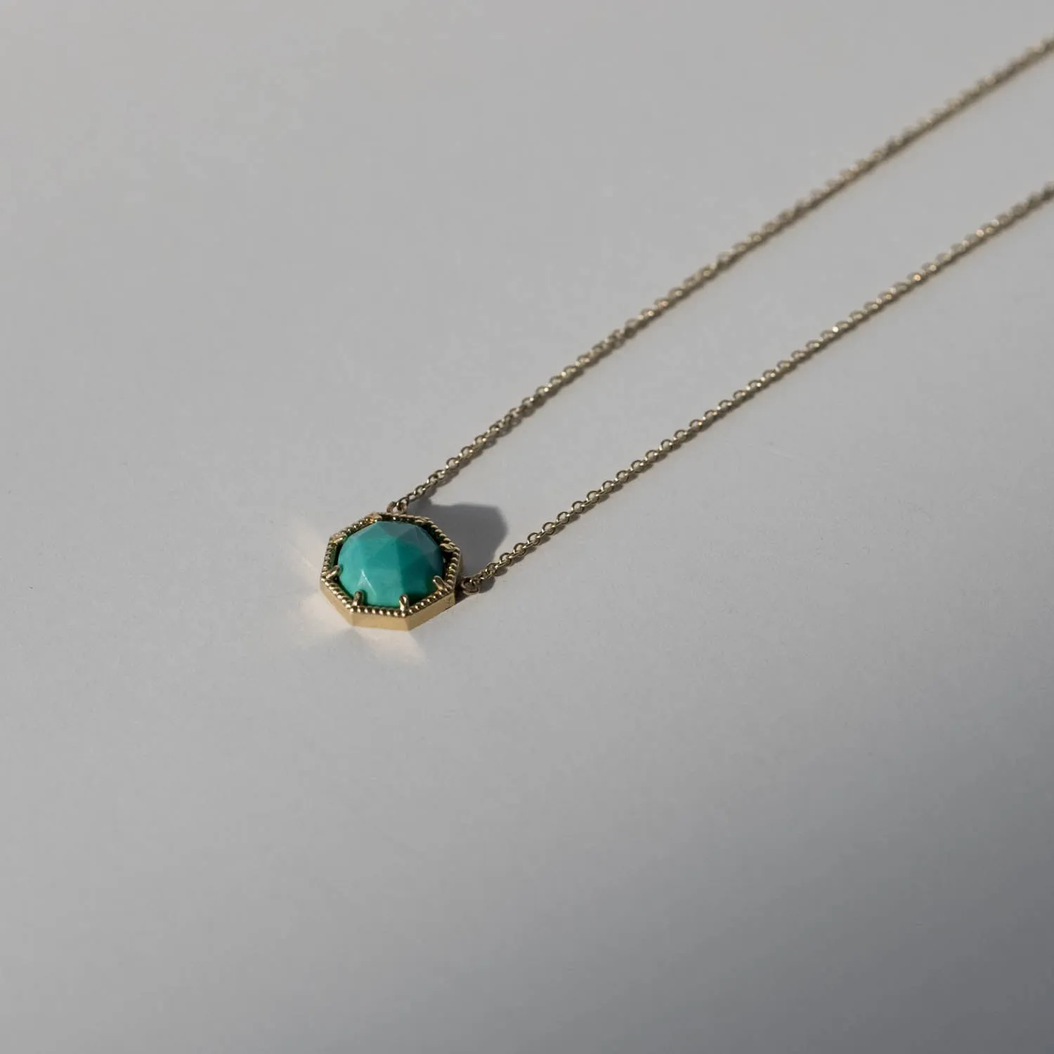 Maman Crown Bezel Turquoise Necklace