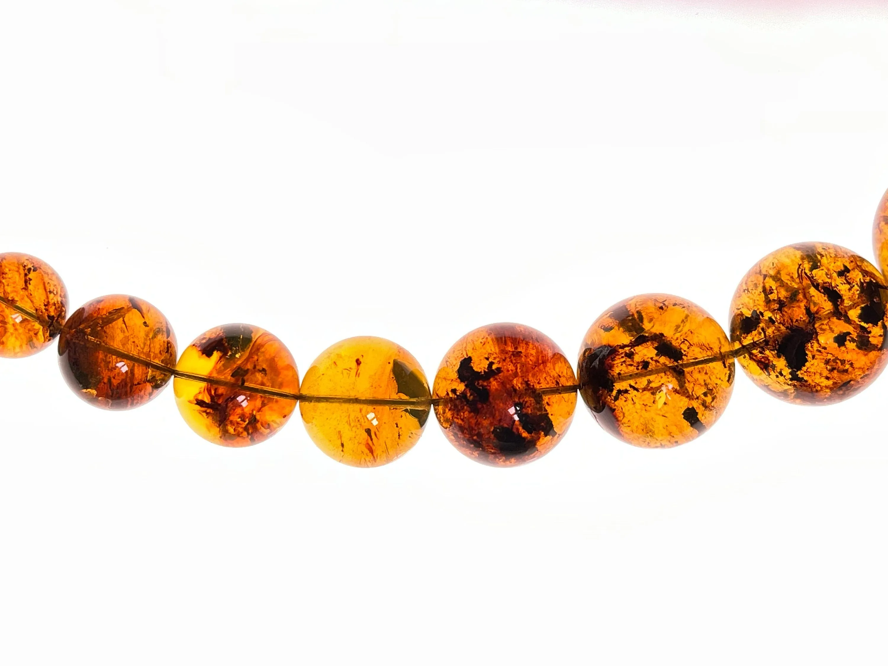 Mexican AMBER Crystal Necklace - Beaded Necklace, Handmade Jewelry, Healing Crystals and Stones, 48573