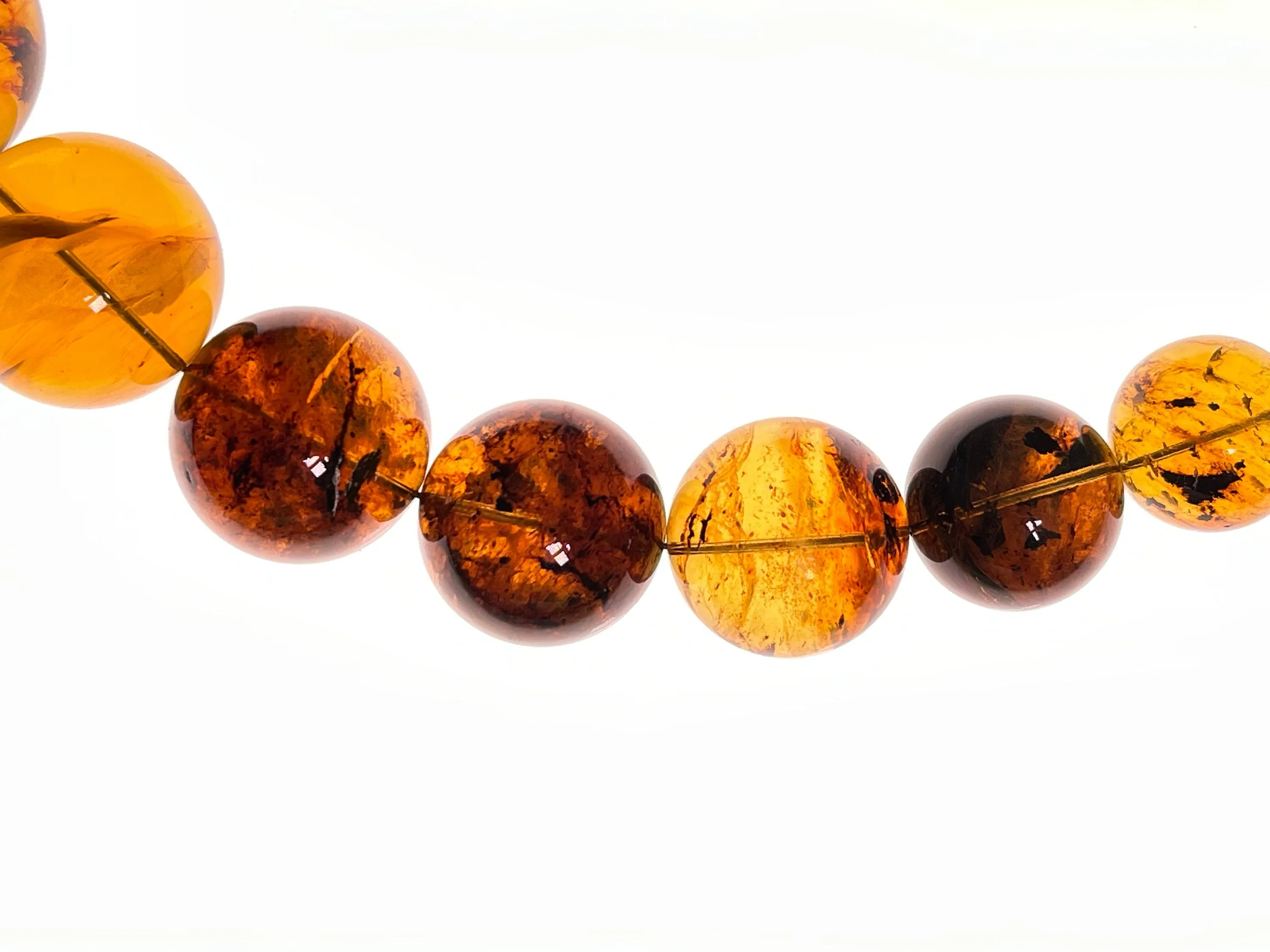 Mexican AMBER Crystal Necklace - Beaded Necklace, Handmade Jewelry, Healing Crystals and Stones, 48573