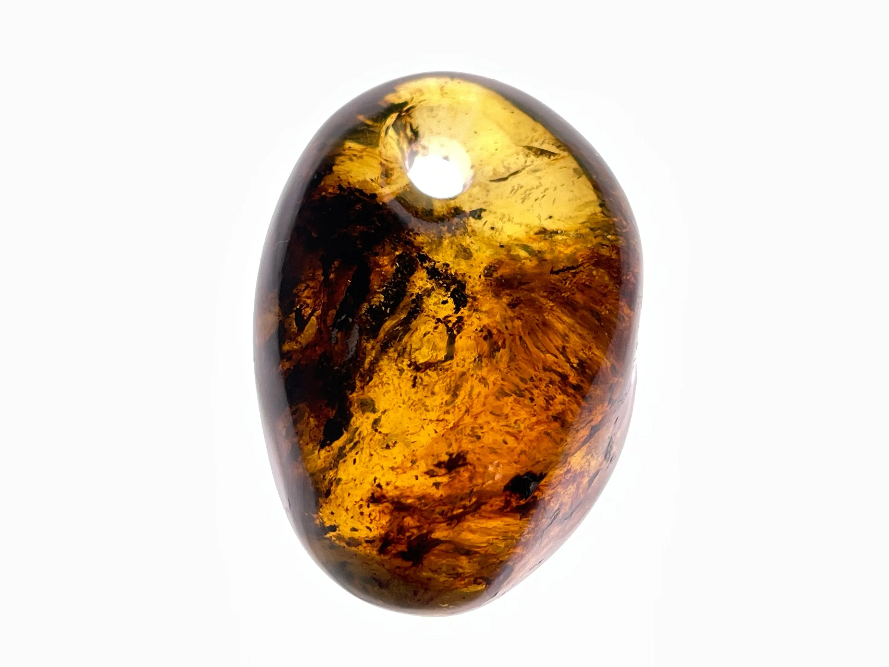 Mexican AMBER Crystal Pendant - Pendant Necklace, Handmade Jewelry, Healing Crystals and Stones, 48522