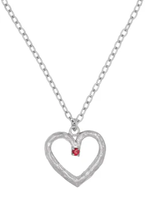 Moi Necklace in Silver - Ruby