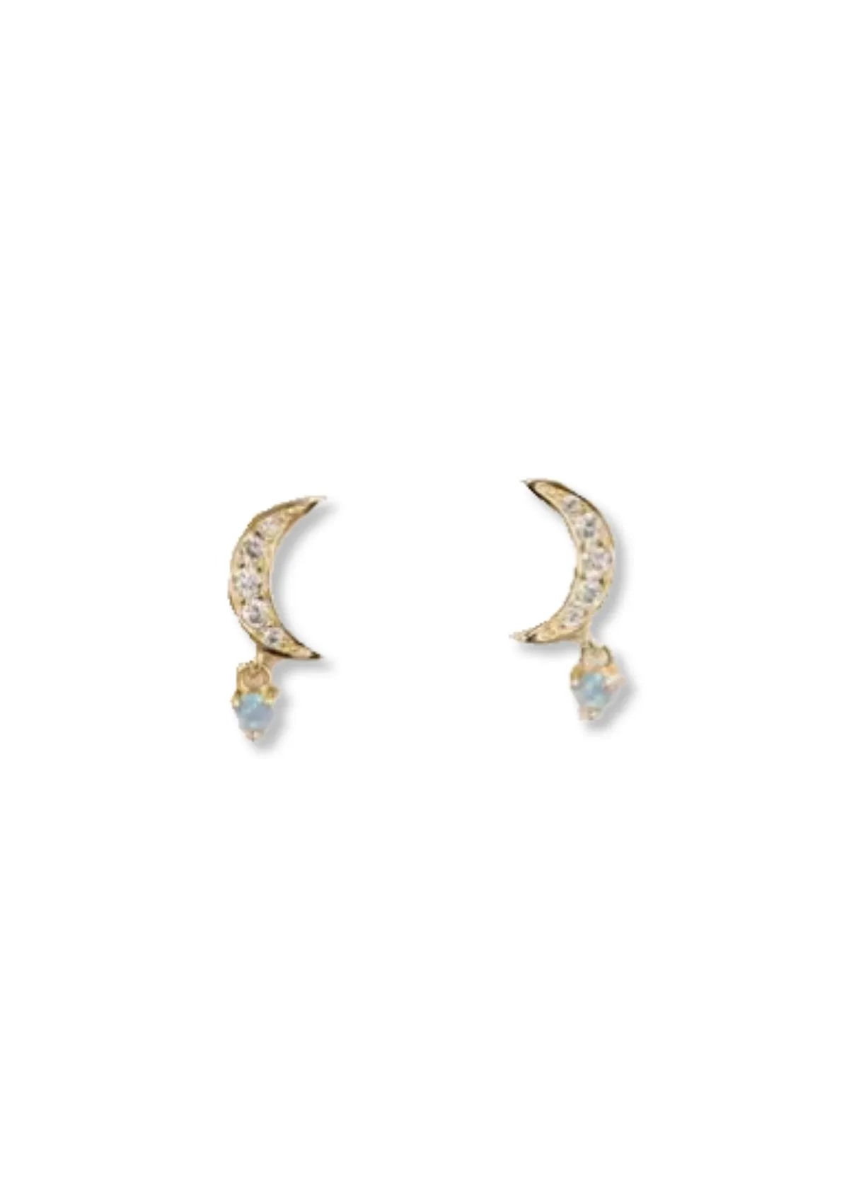 Moon Drop-Opal Earring