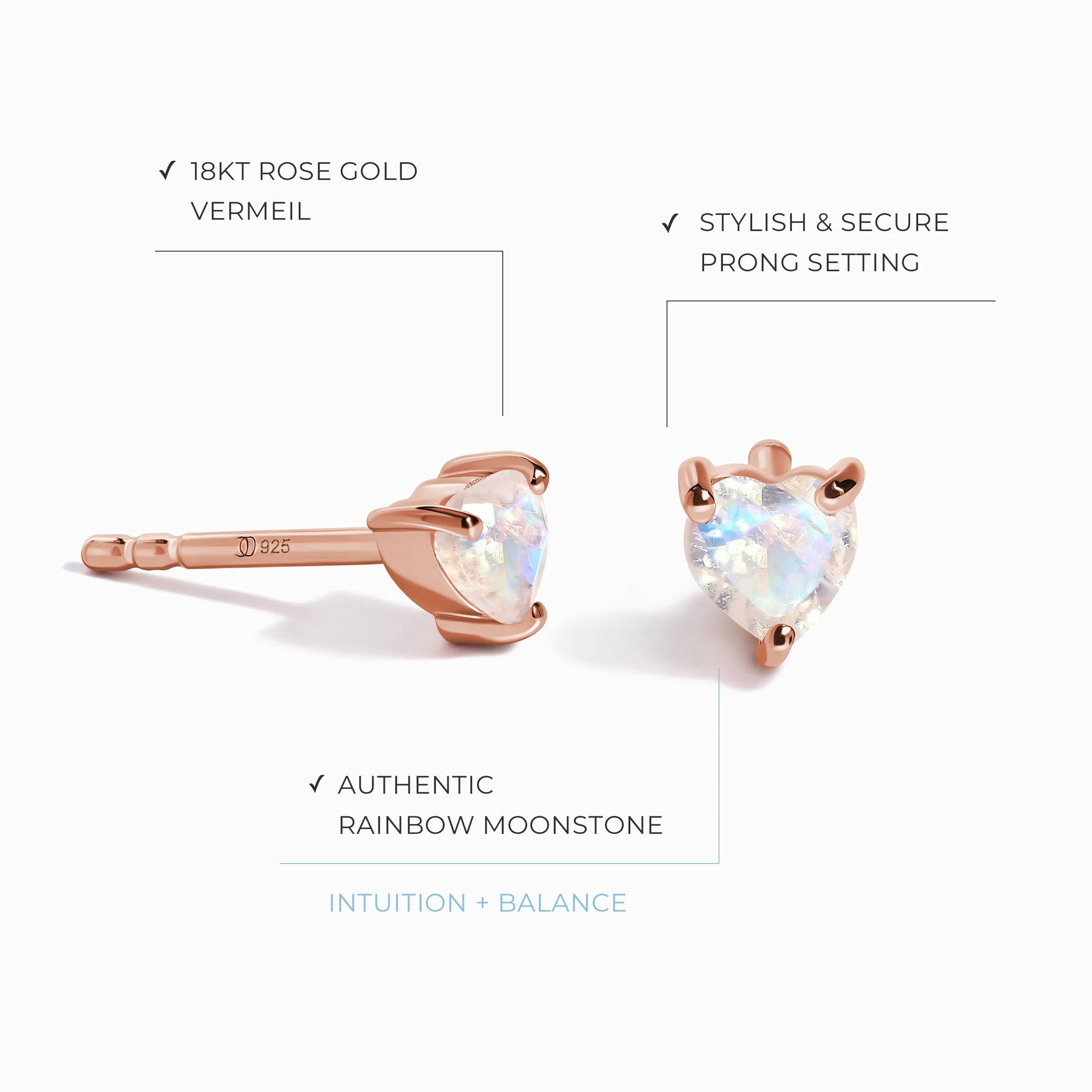 Moonstone Earrings - Love