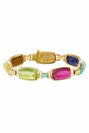 Multi Gem Colorblock Bracelet