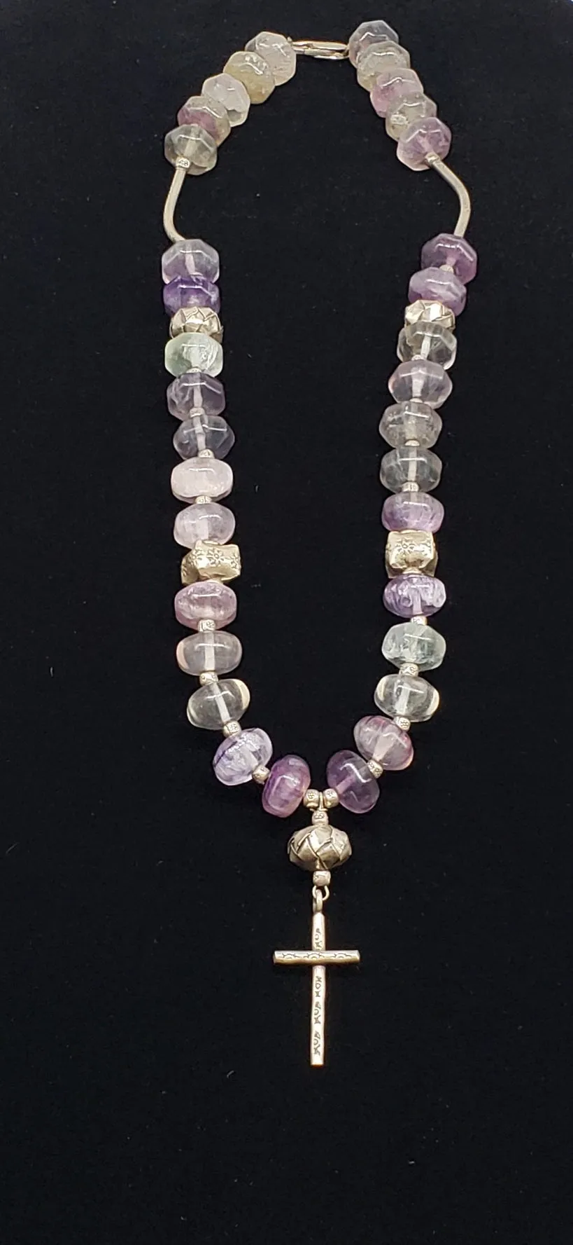 Natural amethyst gemstone necklace, one of a kind