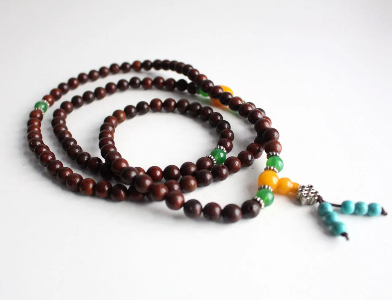 Natural Rosewood Stretchable Prayer Mala