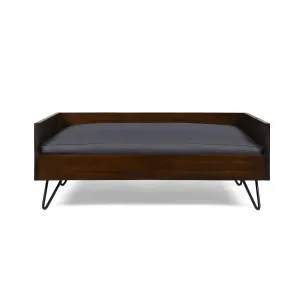 Ophelia Mid-Century Modern Cushioned Wood Frame Dog Bed