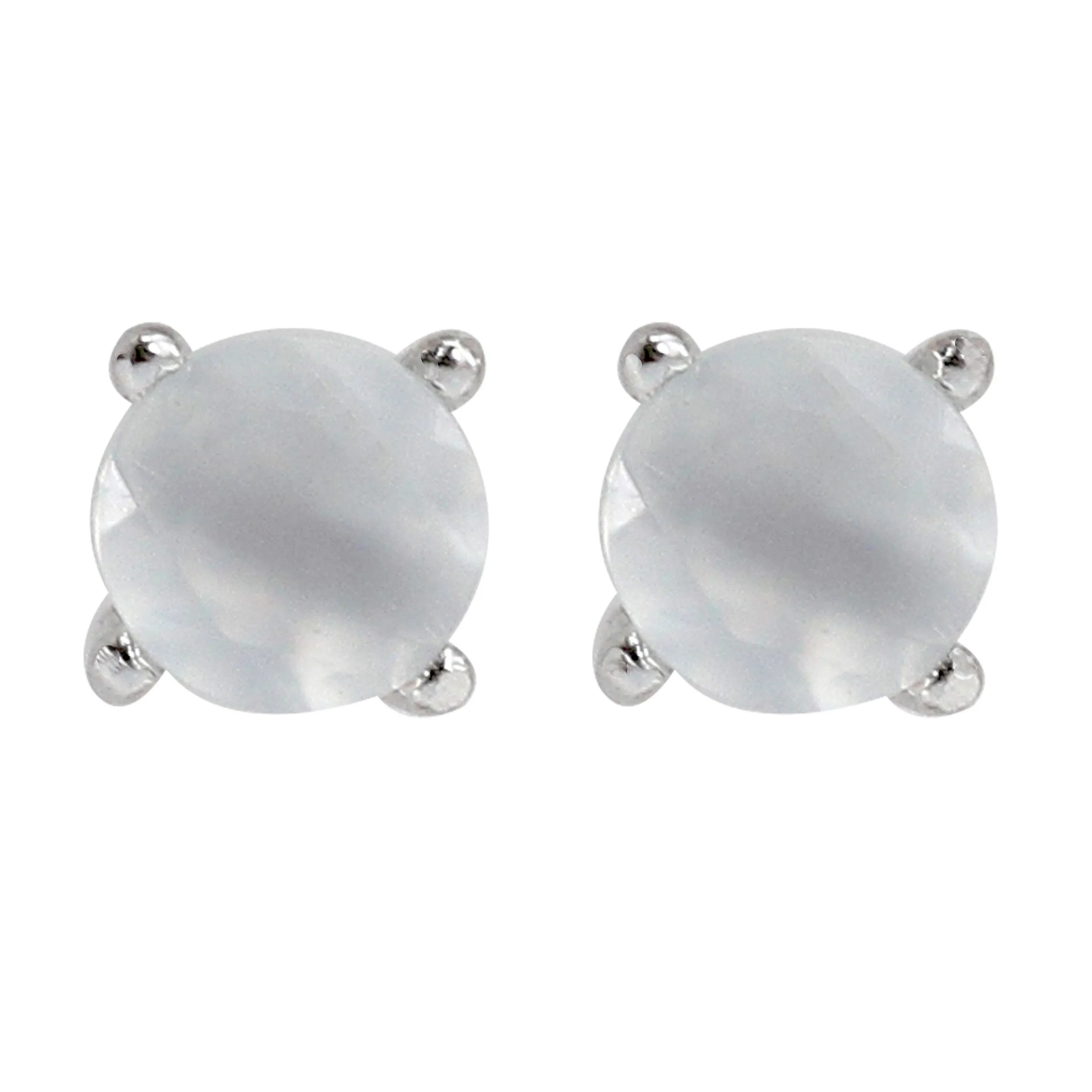 Oval Moonstone Earrings 4mm