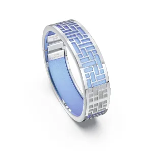 Pavilion Bangle - Gazebo Blue - Sterling Silver