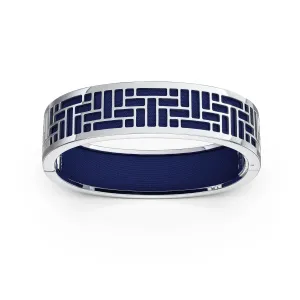 Pavilion Bangle - Midnight Blue - Sterling Silver