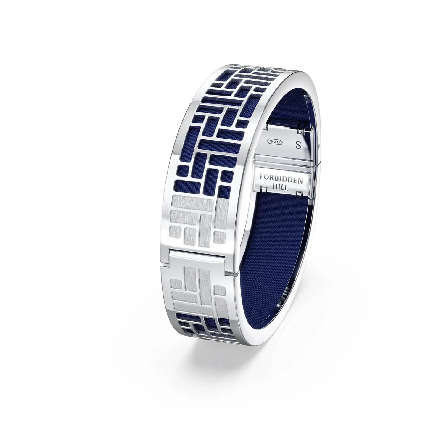 Pavilion Bangle - Midnight Blue - Sterling Silver