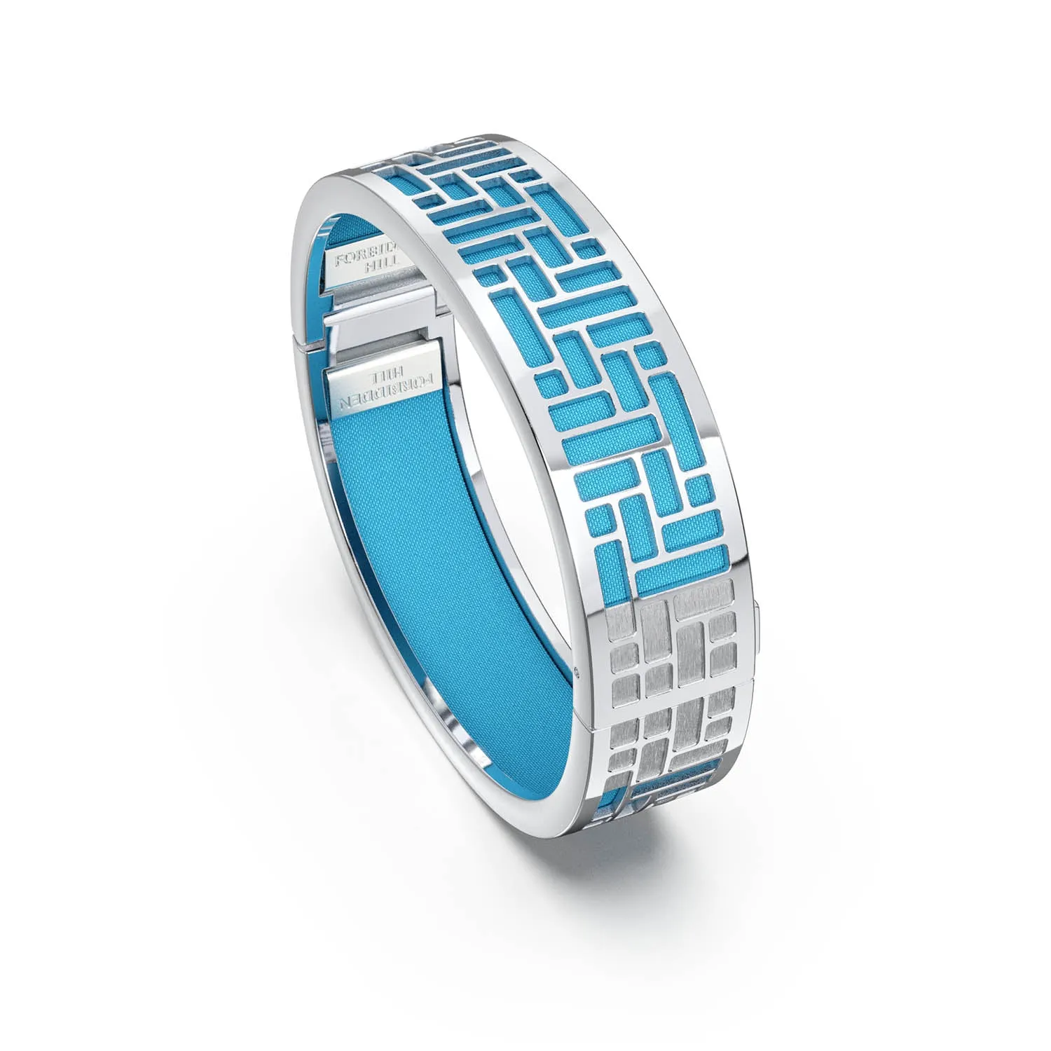 Pavilion Bangle - Turquoise Blue - Sterling Silver