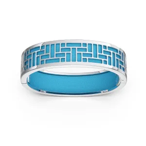 Pavilion Bangle - Turquoise Blue - Sterling Silver