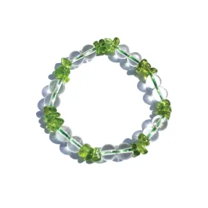 Peridot & Crystal Bracelet