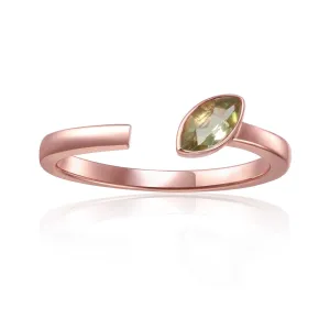 Peridot Marquise Open Ring