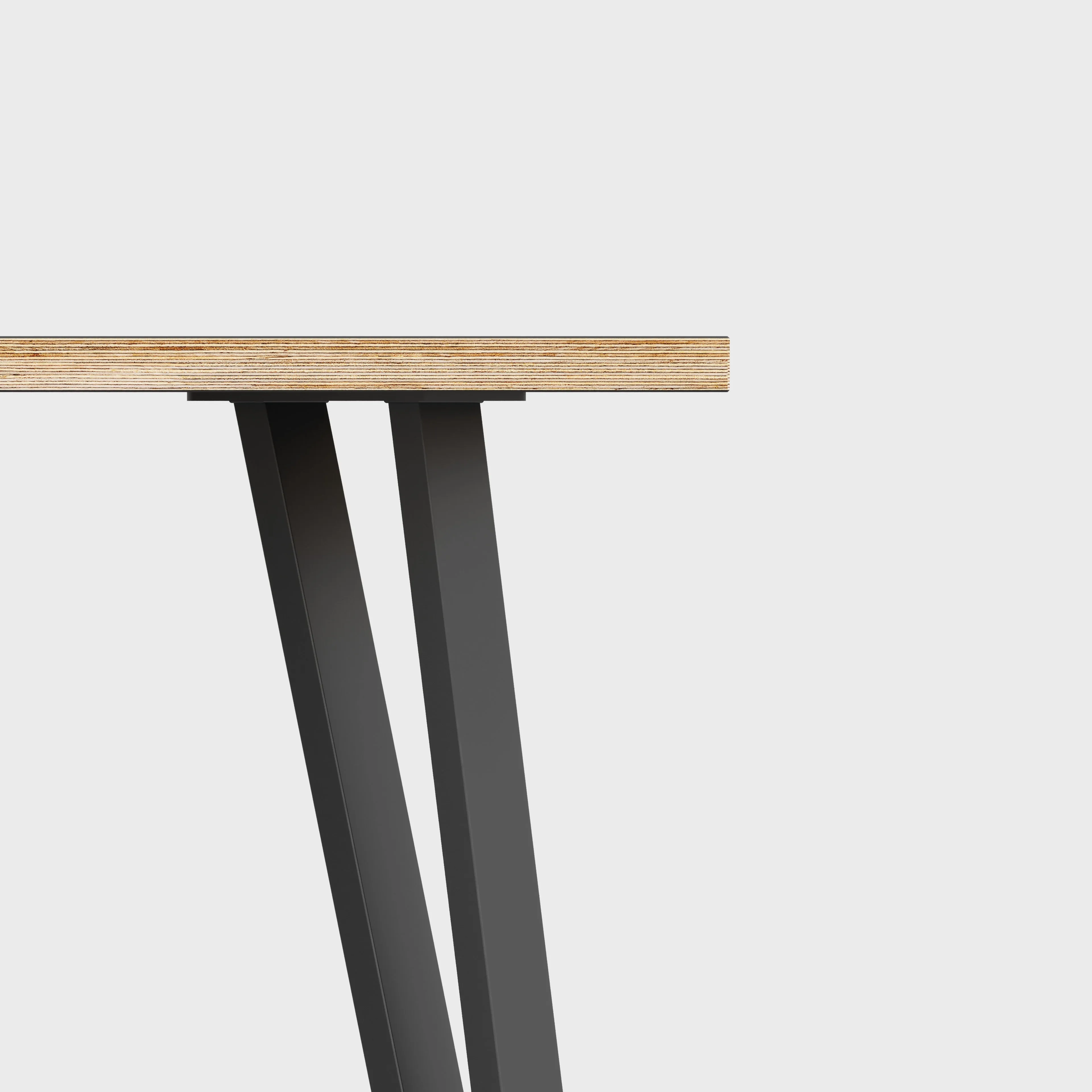 Plywood Desk with Black Box Hairpin Legs - Formica Chrome Yellow - 1600(w) x 800(d) x 735(h)