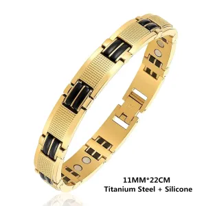 Pure Titanium Bracelet 3500 Gauss Magnetic Therapy Bracelet for men and women