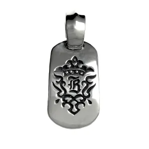 "B" Crown Dog Tag with Large Bale