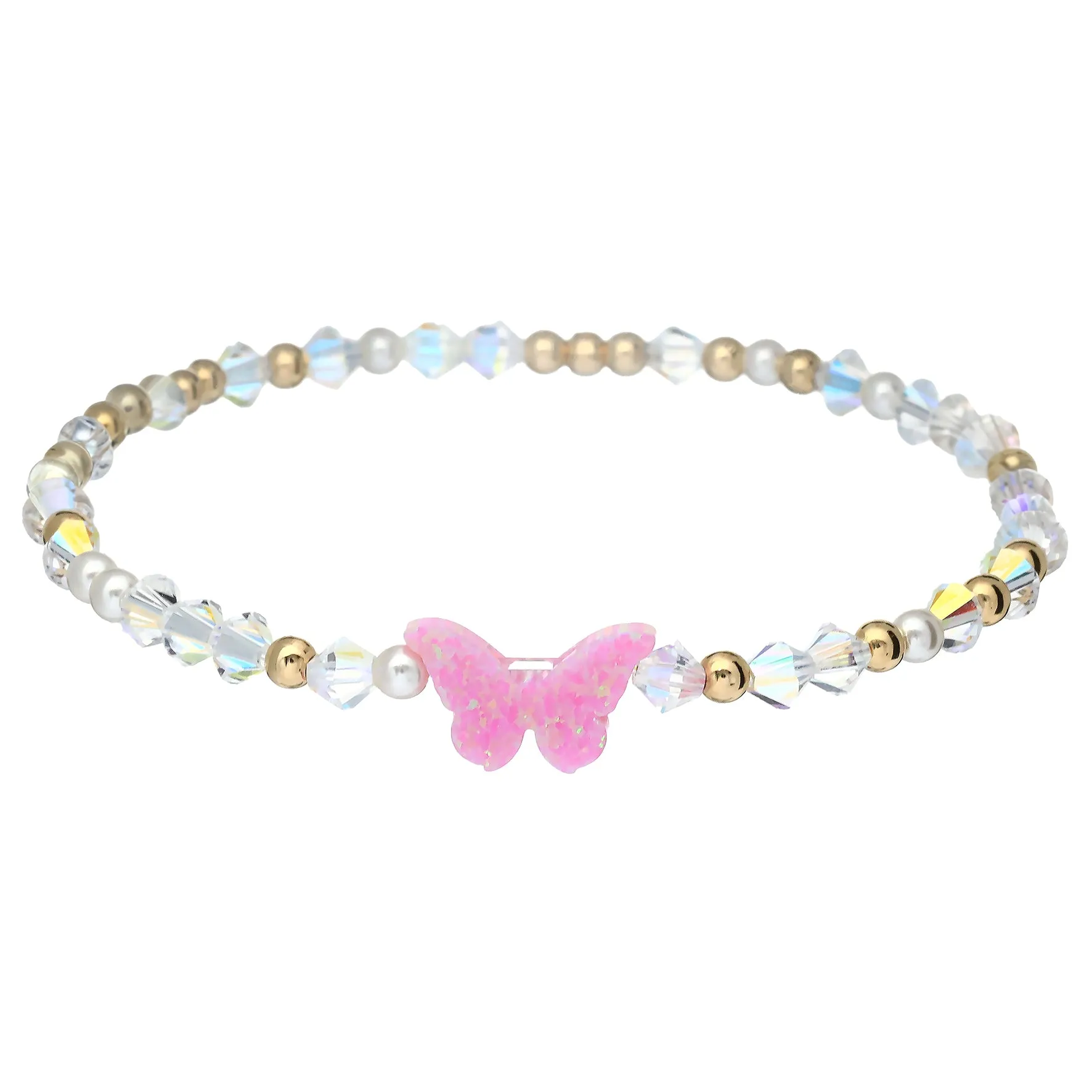 "LUSTROUS BUTTERFLY" Clear Crystal Bracelet