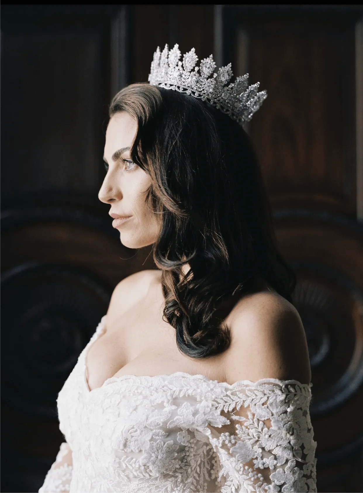 RACHEL Simulated Diamond Royal Bridal Full Crown