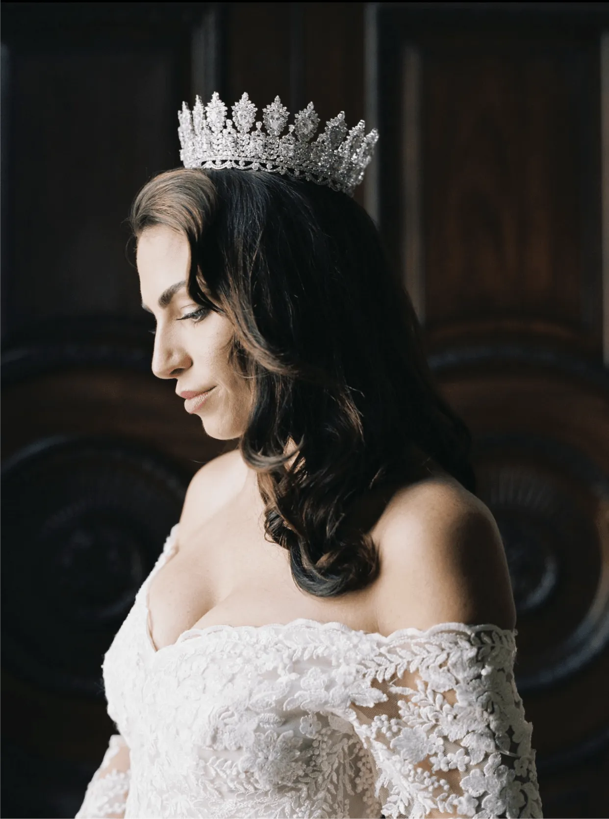 RACHEL Simulated Diamond Royal Bridal Full Crown