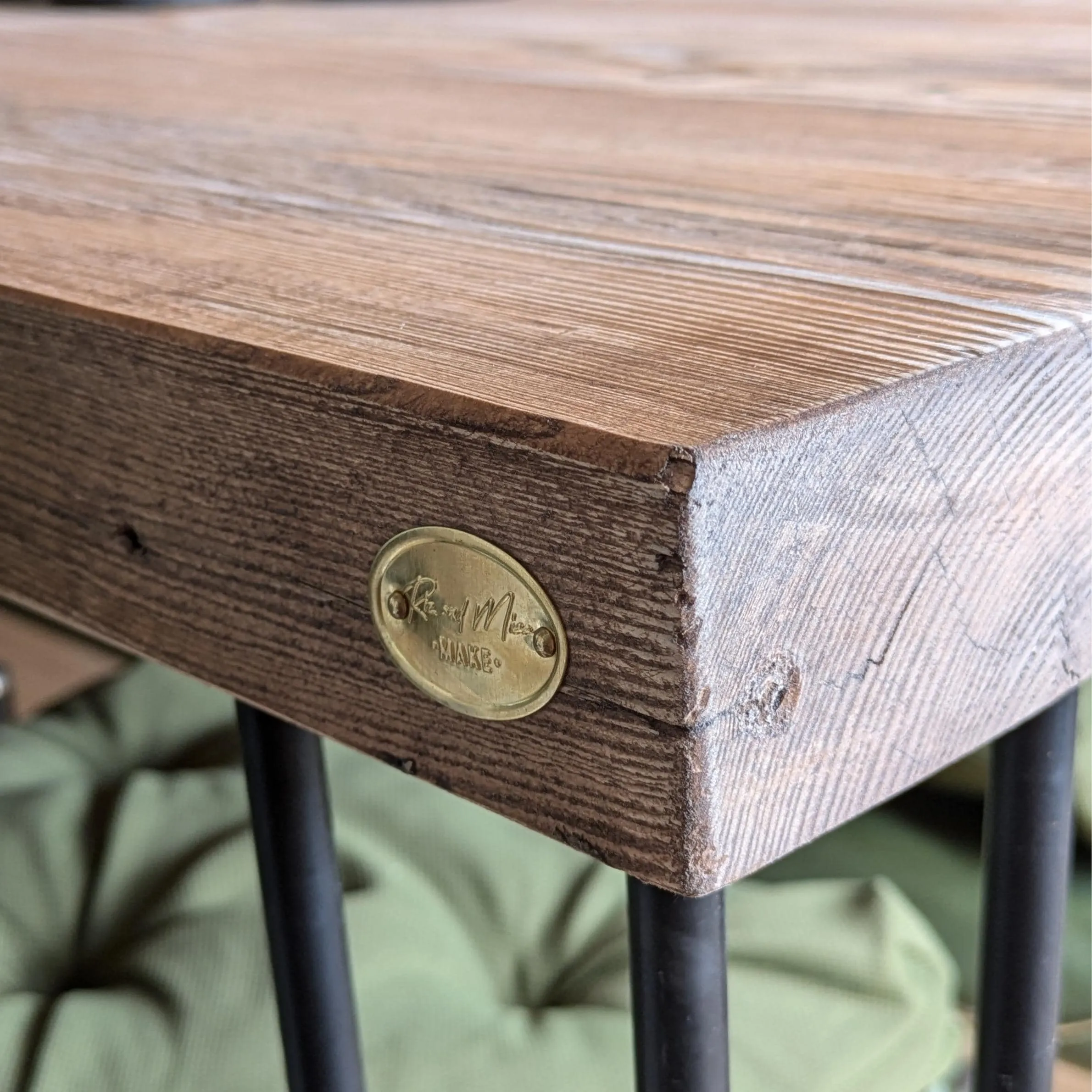 RAMAO: Thick Reclaimed Hairpin Dining Table, Handmade in the UK