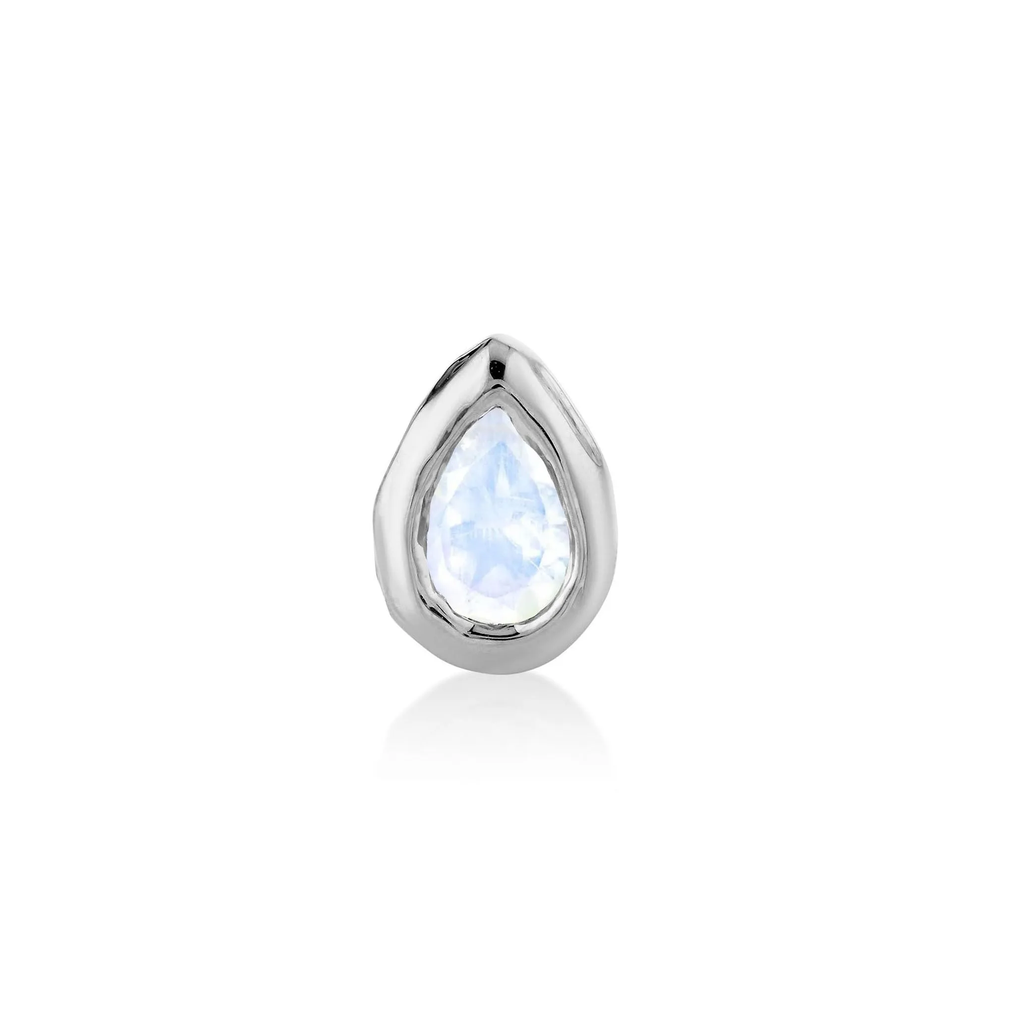 River Water Drop Moonstone Stud