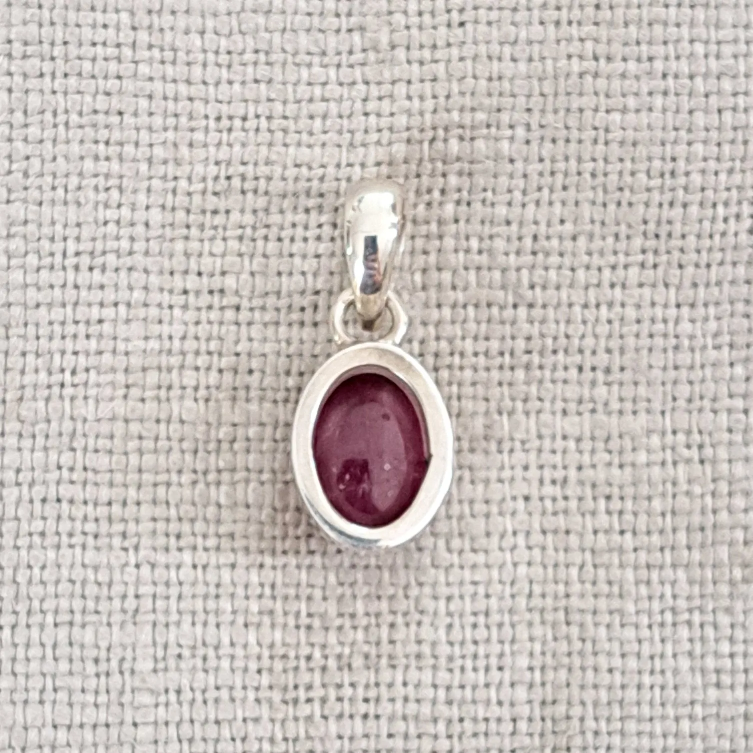 Ruby .925 Sterling Silver Necklace from Bali