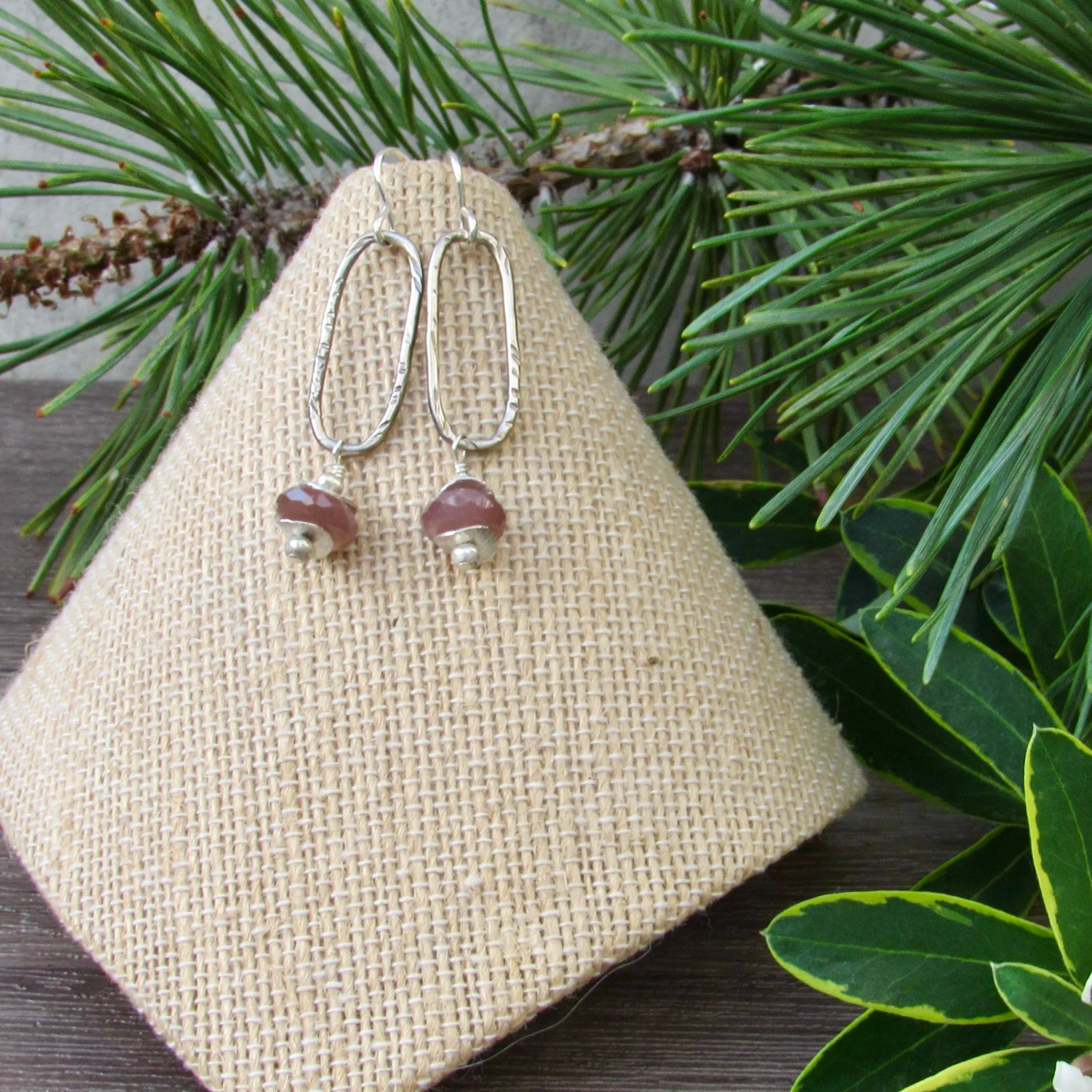 Rustic Chocolate Moonstone Earrings