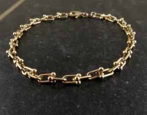 Solid Gold Jax Style Links Bracelet