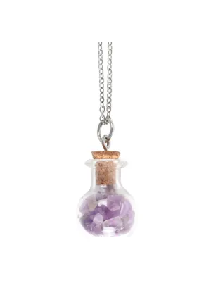 Something Different - Calming Potion Amethyst Crystal Chip Necklace