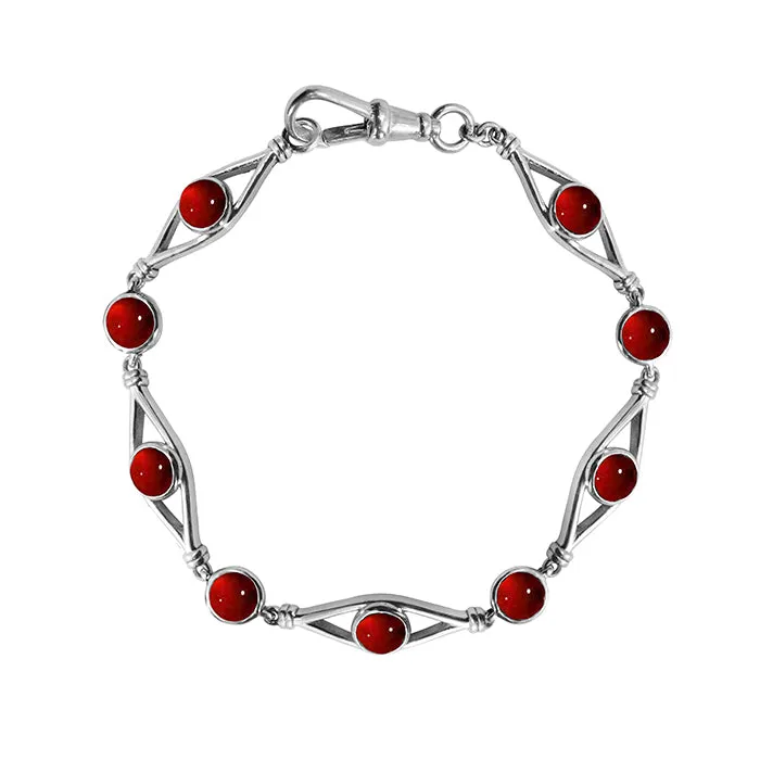 Sterling Silver Eclipse Collection Bracelet - With Cabachons