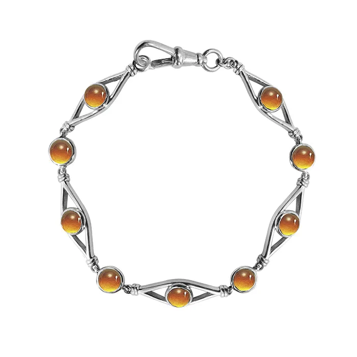 Sterling Silver Eclipse Collection Bracelet - With Cabachons