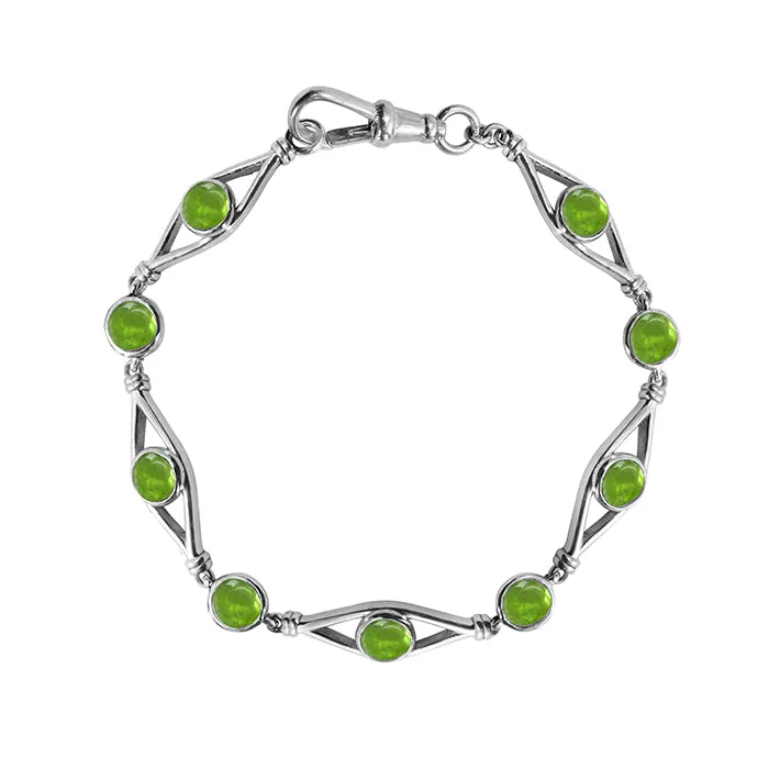 Sterling Silver Eclipse Collection Bracelet - With Cabachons