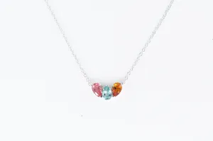 Sterling Silver Lafonn Multi Colored Stone Necklace