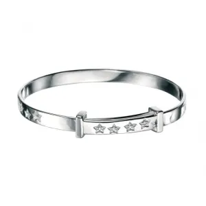 Sterling Silver Twinkle Twinkle Little Star Bangle B4322