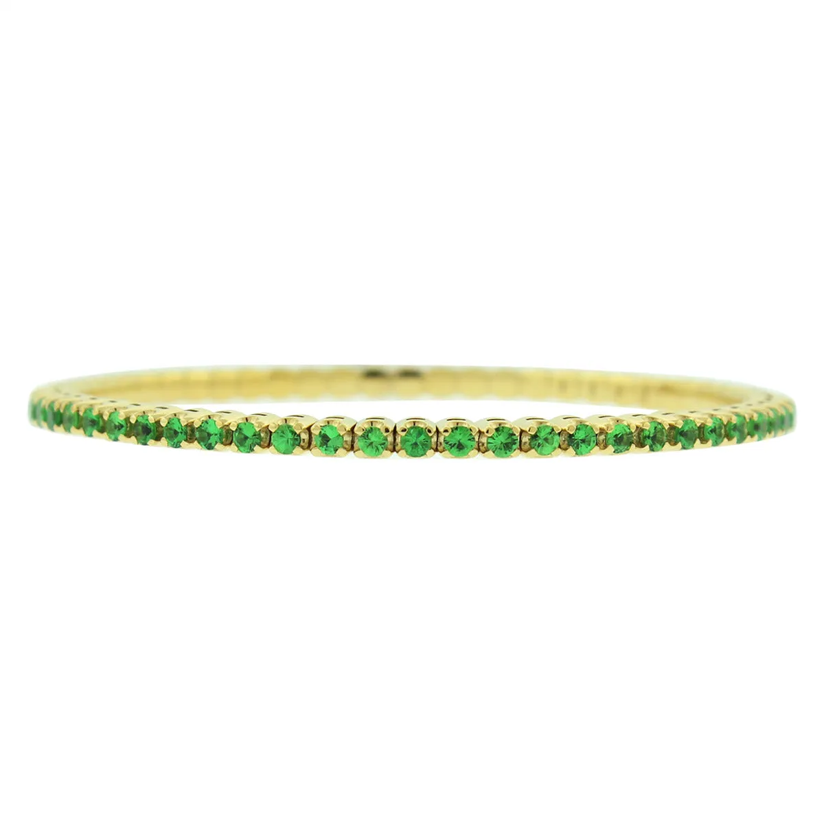 Stretch Bracelet with Tsavorite and Titanium Core