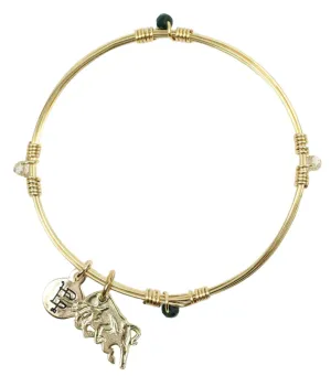 The Gameday Bangle - Green   Gold