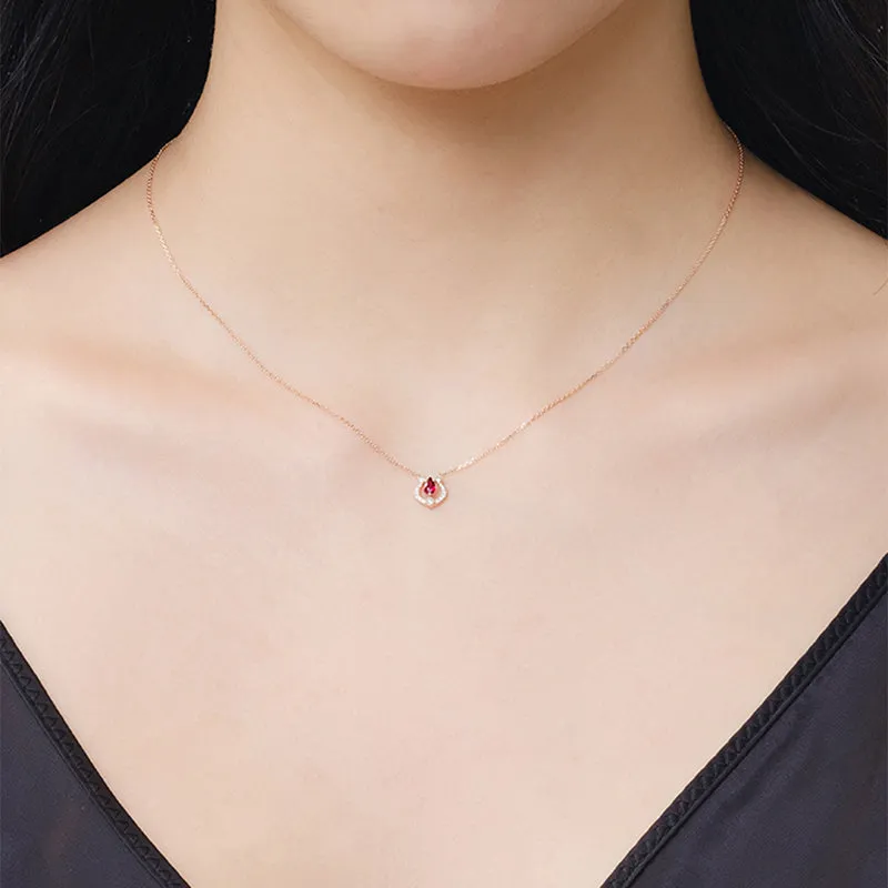 THIALH - CONCERTO - 18K Rose Gold Ruby Necklace