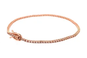 Thin Rose Gold Tennis Bracelet