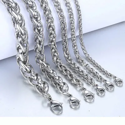 Titanium Steel Men's Flower Basket Chain Bracelet