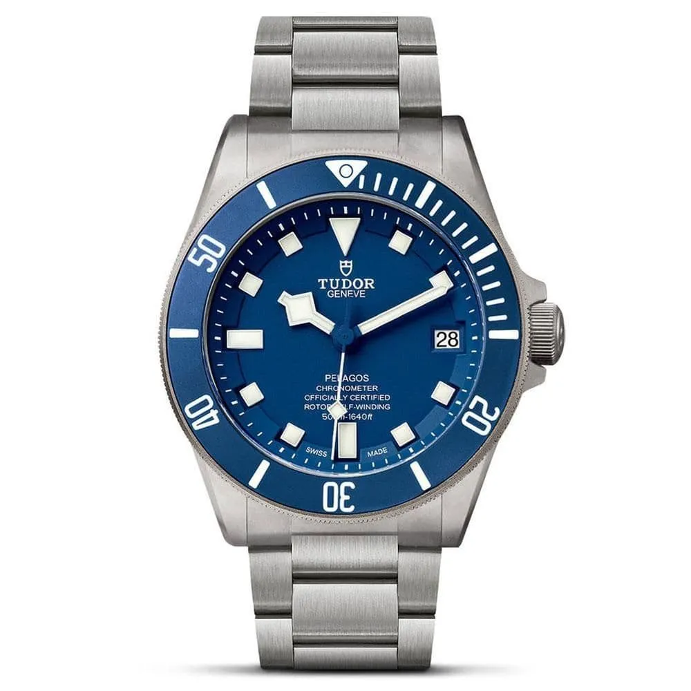 TUDOR Pelagos 42mm Case, Blue Dial, Titanium Bracelet (M25600TB-0001)