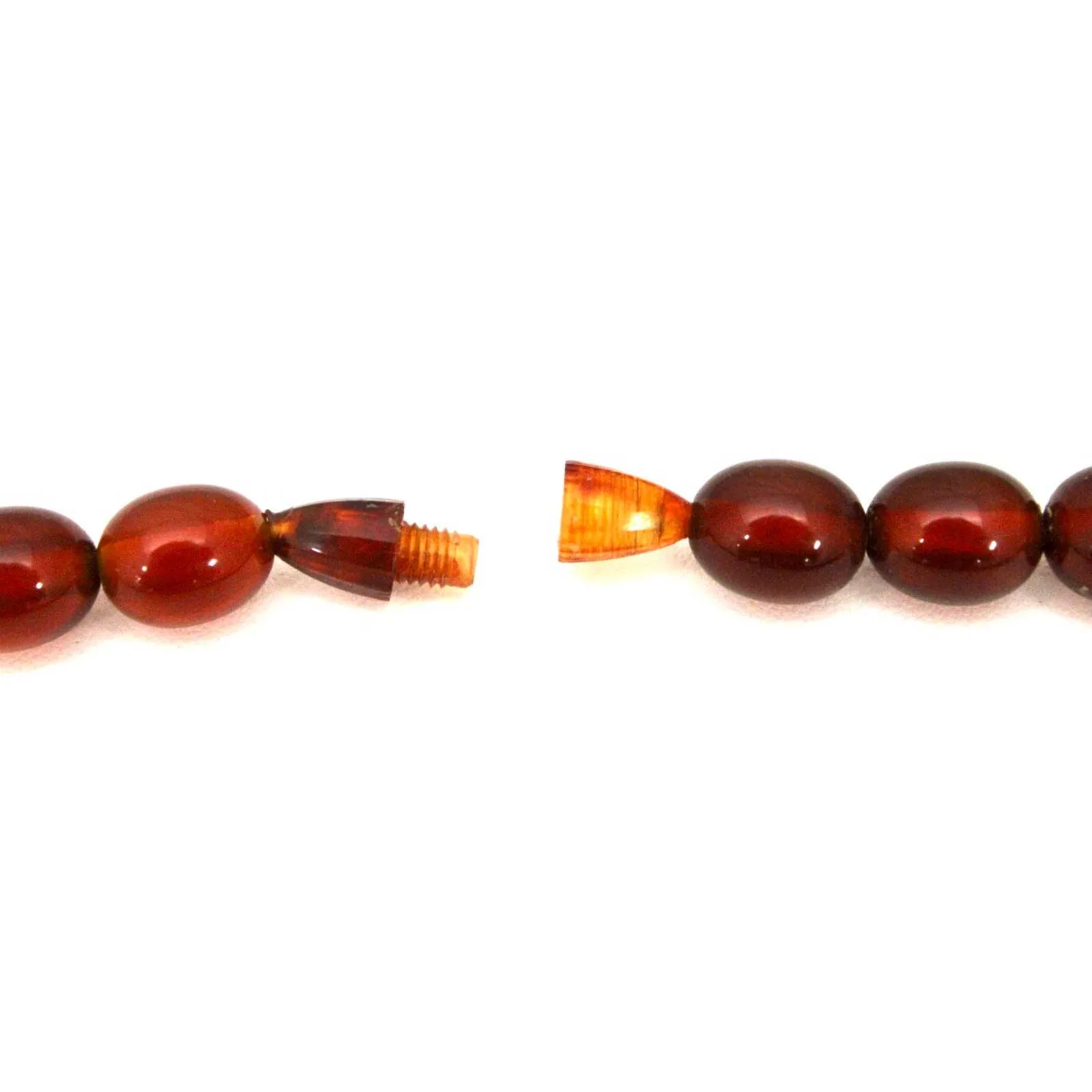 Vintage Antique Cherry Bakelite Amber Necklace Graduated Strand 27" Tested LARGE