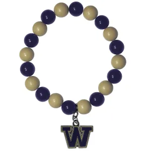 Washington Huskies Fan Bead Bracelet